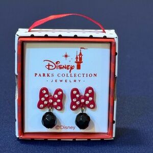 Disney Parks Collection Minnie Mouse Dangel Earrings